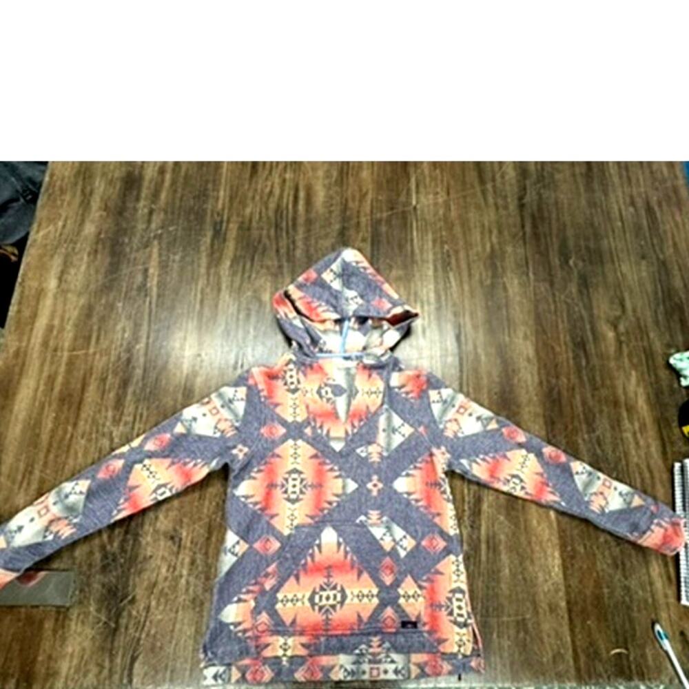 Faherty Aztec Print Pullover Kangaroo Pocket Size XS